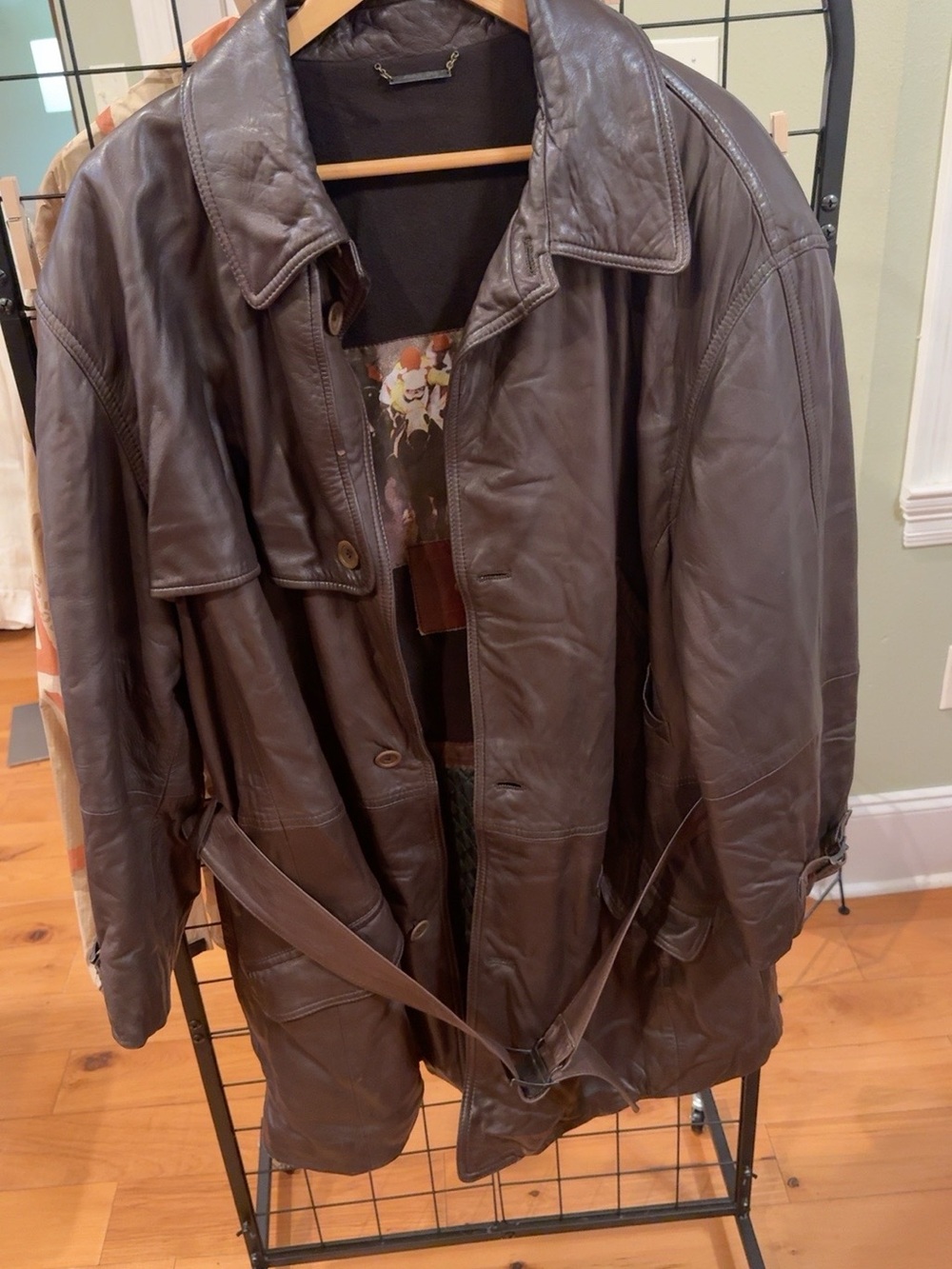 Rare Vintage Italian Leather Coat